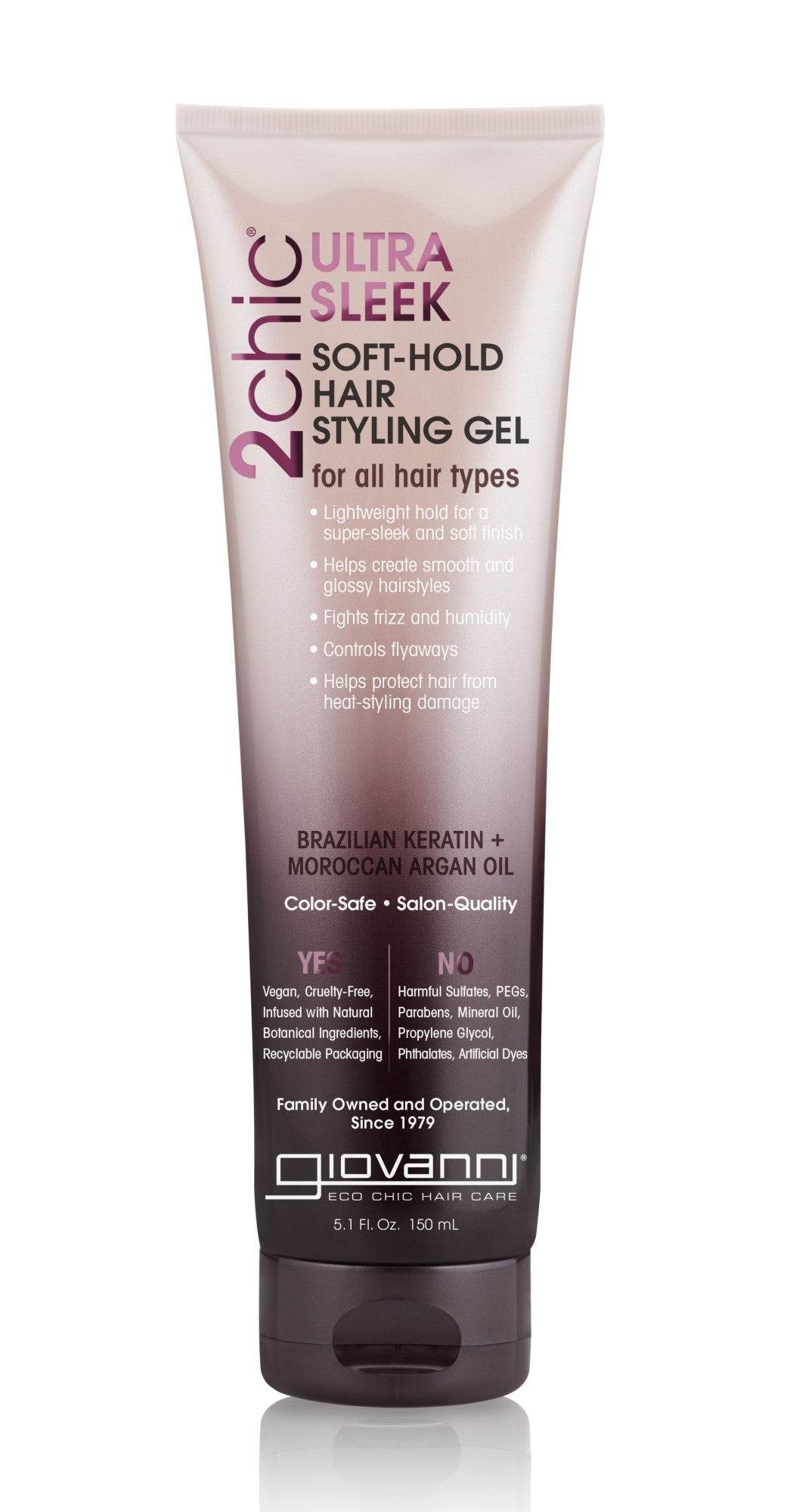 2chic® ULTRA-SLEEK KERATIN & ARGAN OIL SOFT HOLD STYLING GEL